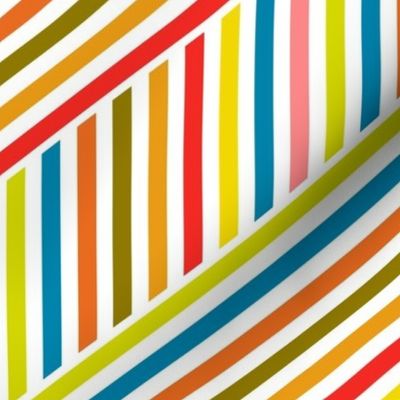 Multicolored stripes geometric pattern on white background