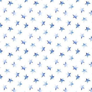 Tiny baby blue stars || watercolor night sky pattern for nursery