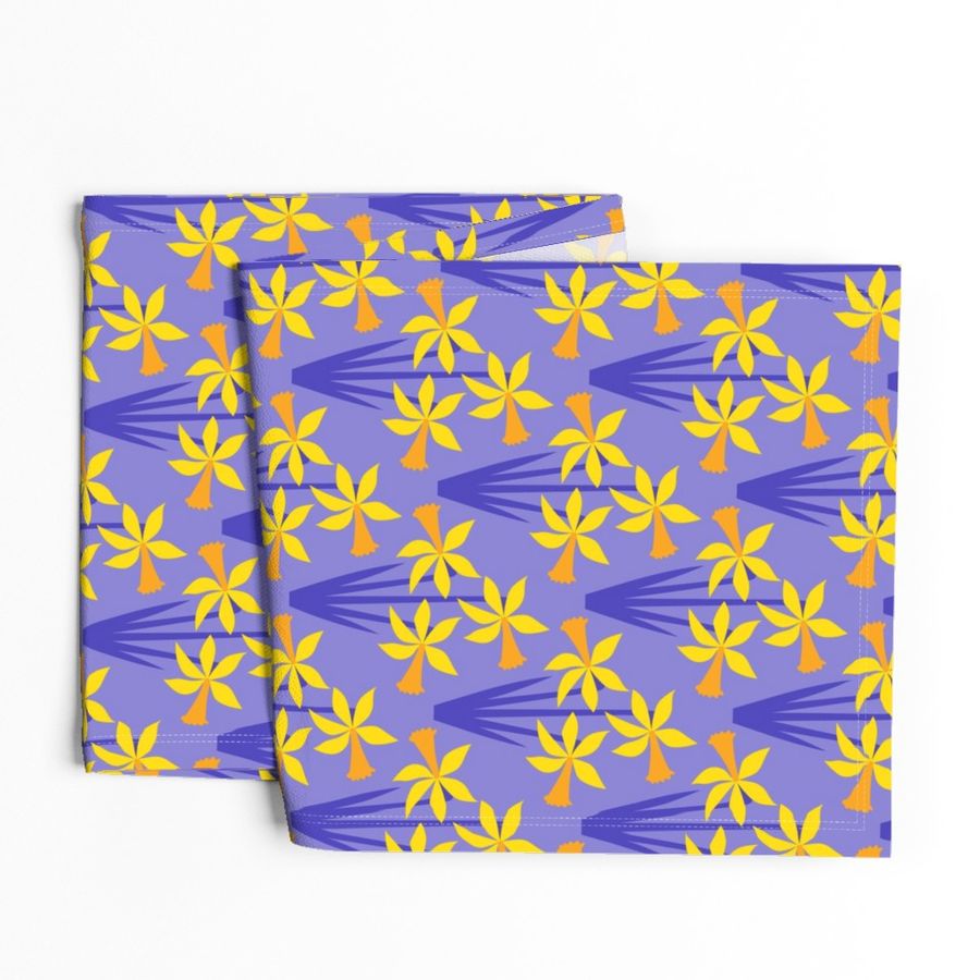 Daffodils on purple