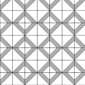 Black and white square tiles