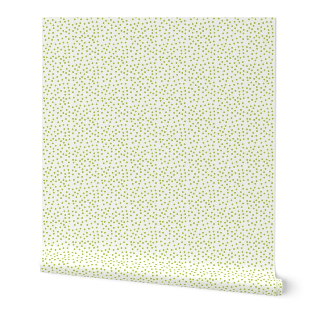 Twinkling Fresh Lime Dots on Icy Cream - Medium Scale