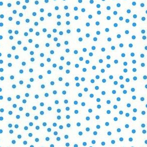 Twinkling Dots of Summer Daze Blue on Icy Cream - Medium Scale