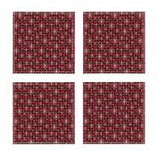 SMALL - buffalo plaid snowflakes winter christmas fabric snowflakes christmas plaid christmas fabric