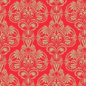 Red and Gold Arabesque