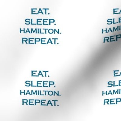 Eat Sleep Hamilton Repeat Mermaid Ocean Blue Glitter Color Text