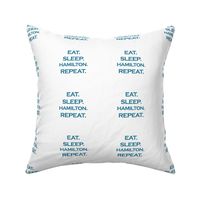 Eat Sleep Hamilton Repeat Mermaid Ocean Blue Glitter Color Text