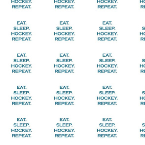 Eat Sleep Hockey Repeat Mermaid Ocean Blue Glitter Color Text