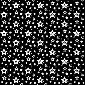 White stars in stars on black