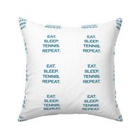 Eat Sleep Tennis Repeat Mermaid Ocean Blue Glitter Color Text