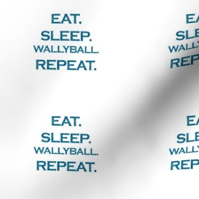 Eat Sleep Wallyball Repeat Mermaid Ocean Blue Glitter Color Text