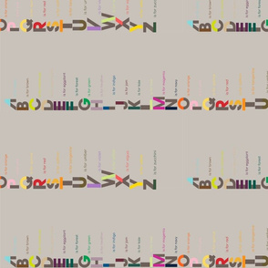 Alphabet in Colors-half brick- horizontal