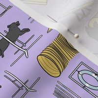 Small Simple undocked Schipperke agility dogs - purple