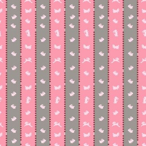 Rabbit Feedsack Stripe | Pink Morning