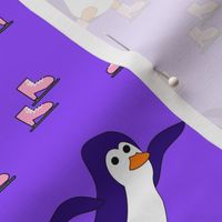 penguin figure skating purple