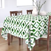 Merri diamond  green and white LARGE Scale