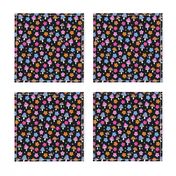 SMALL shrooms fabric - smiley, trippy, hippie, stars, 