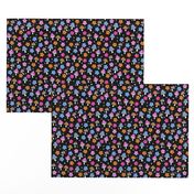 SMALL shrooms fabric - smiley, trippy, hippie, stars, 