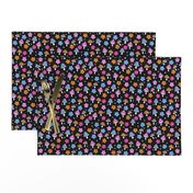 SMALL shrooms fabric - smiley, trippy, hippie, stars, 