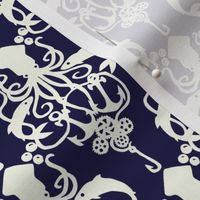 Squid Damask Small Navy