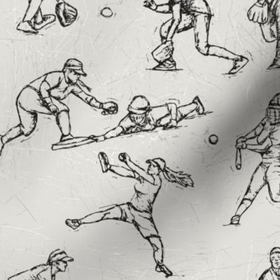 Softball Sketches black on white