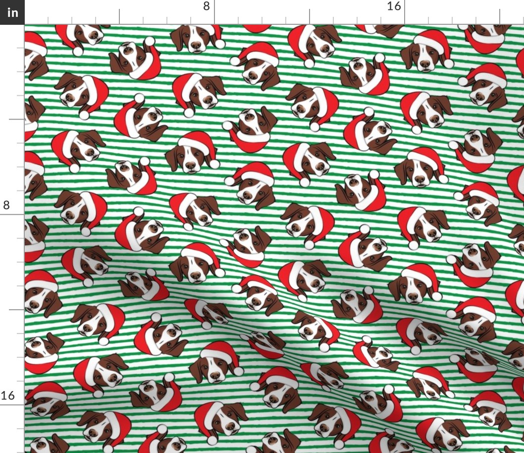 Christmas Brittanys (liver) - green stripes