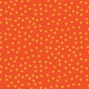 Twinkling Spots of Fun Flare Apricot on Fun Flare Orange - Medium Scale