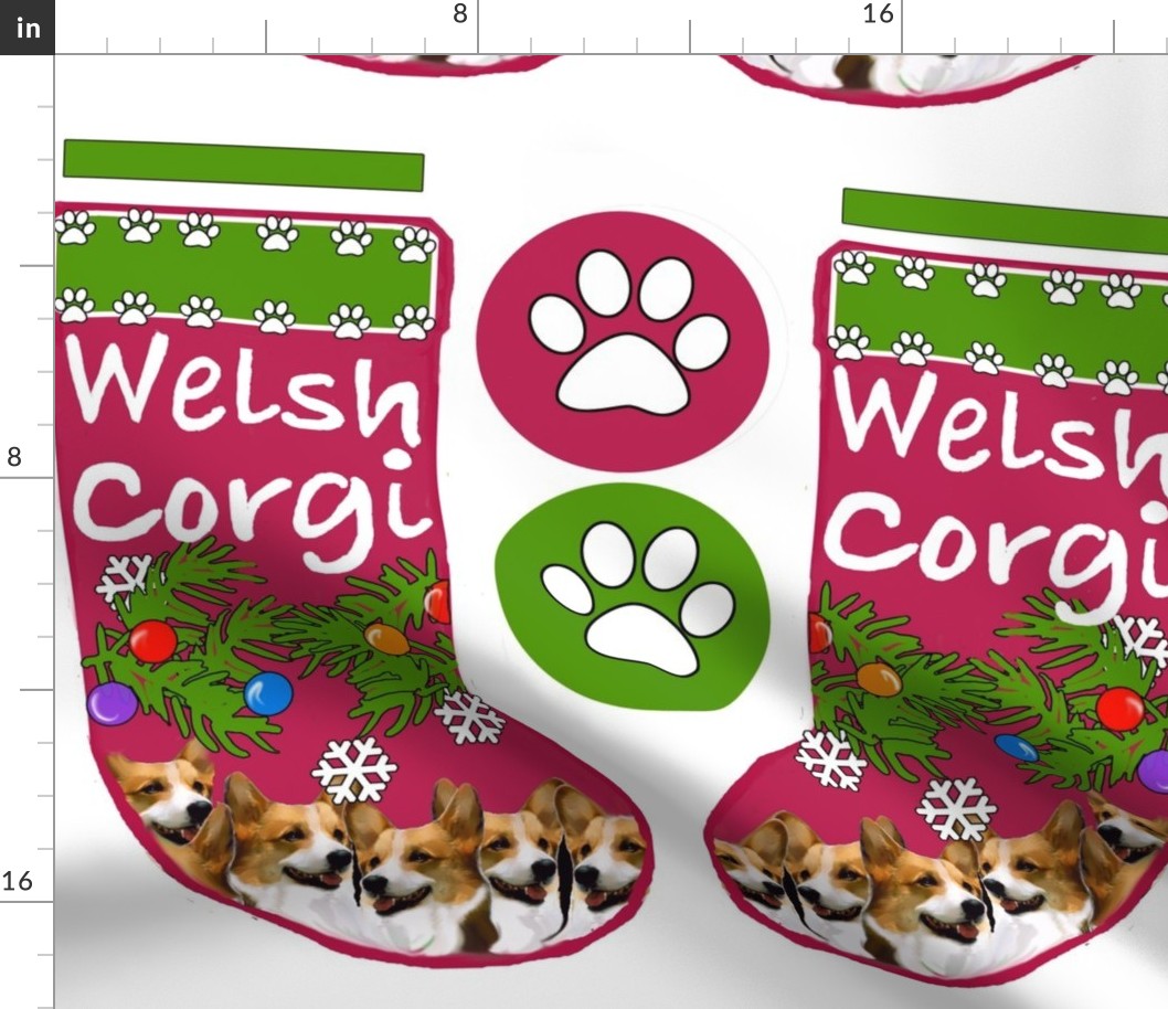 Pembroke welsh corgi cut and sew stocking pattern