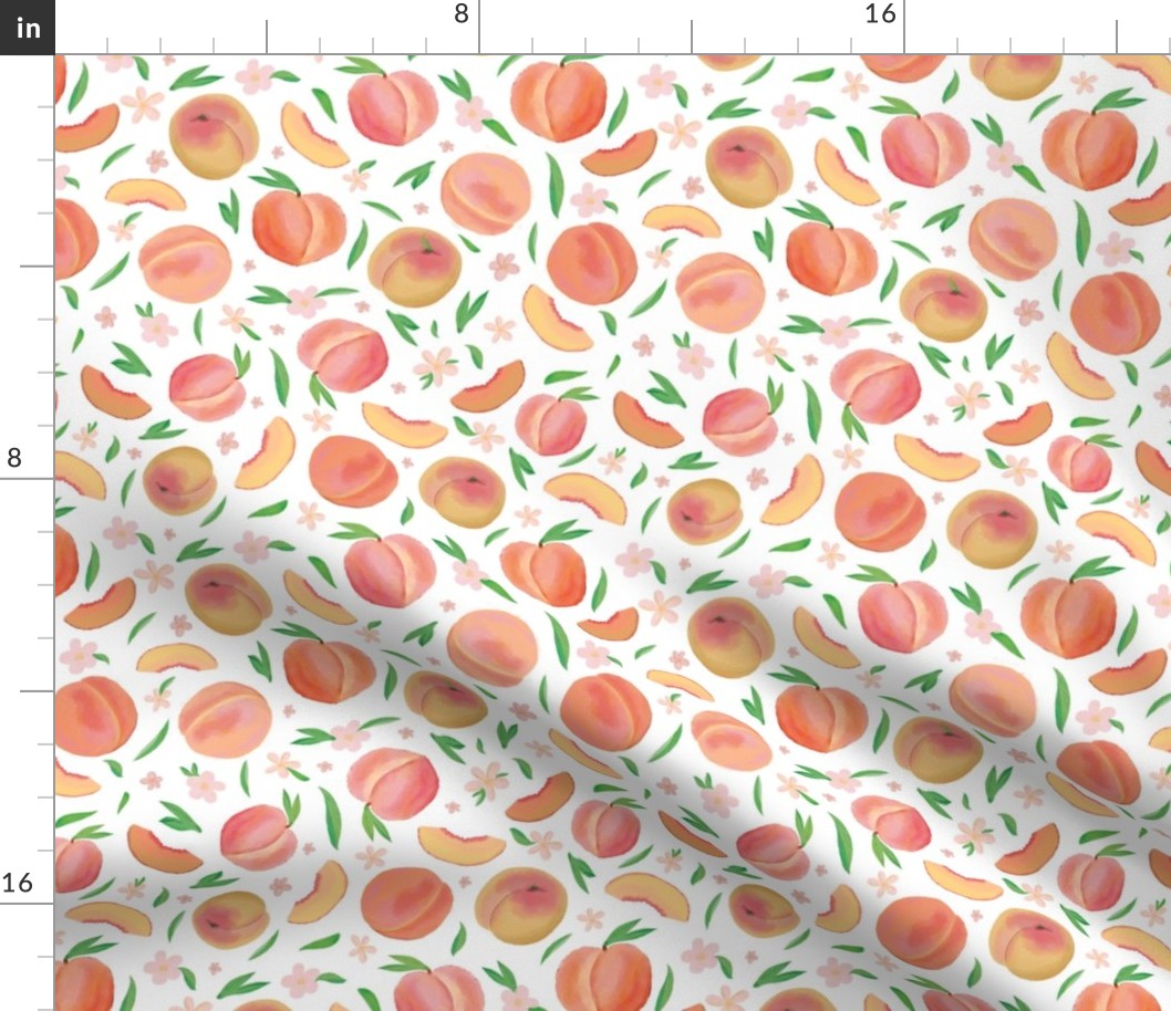 Watercolor peaches