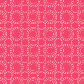 Mandala Circle Pattern Red Pink