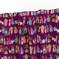 The Talavera Twins Nativity-Purple