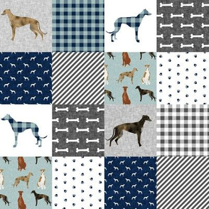 SMALL - greyhound pet quilt b cheater quilt nursery dog quilt 