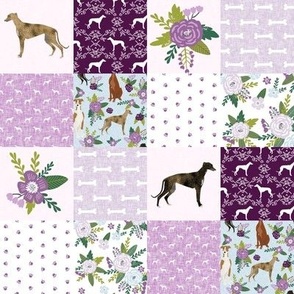 SMALL - greyhound pet quilt c cheater quilt nursery dog quilt 