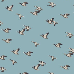 Flying ducks - blue - tiny scale