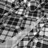 Large Scale Black and White Plaid Counterchanged Diamond Checkerboard