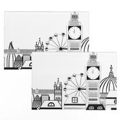 Black and White London Skyline