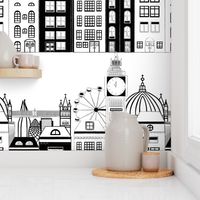 Black and White London Skyline