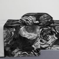 black and white large scale roses