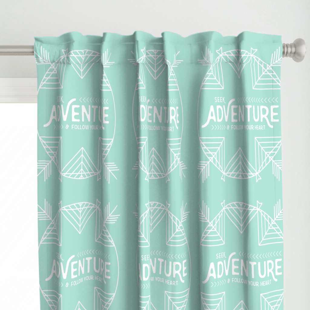 Seek Adventure Lovey- Aqua Teal 18" Lovey