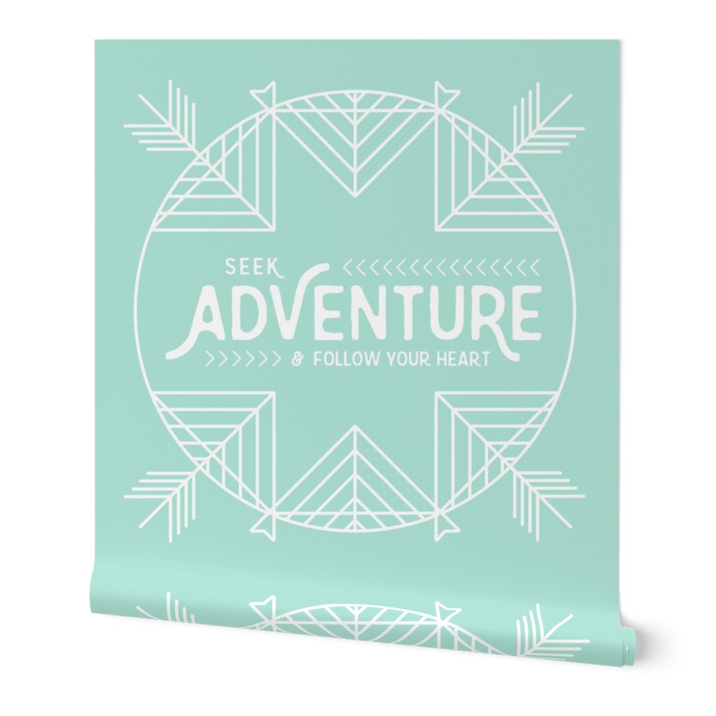 Seek Adventure Lovey- Aqua Teal 18" Lovey