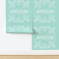 Seek Adventure Lovey- Aqua Teal 18" Lovey