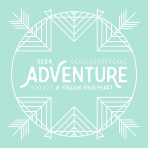 Seek Adventure Lovey- Aqua Teal 18" Lovey