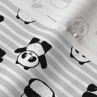 little pandas on stripes || pandamonium (90) C18BS