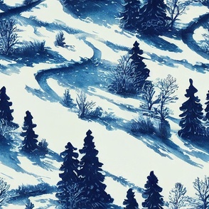 Winter Snow Landscape Scene by kedoki