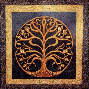 18" Ancient Rustic Round Tree of LIfe by kedoki