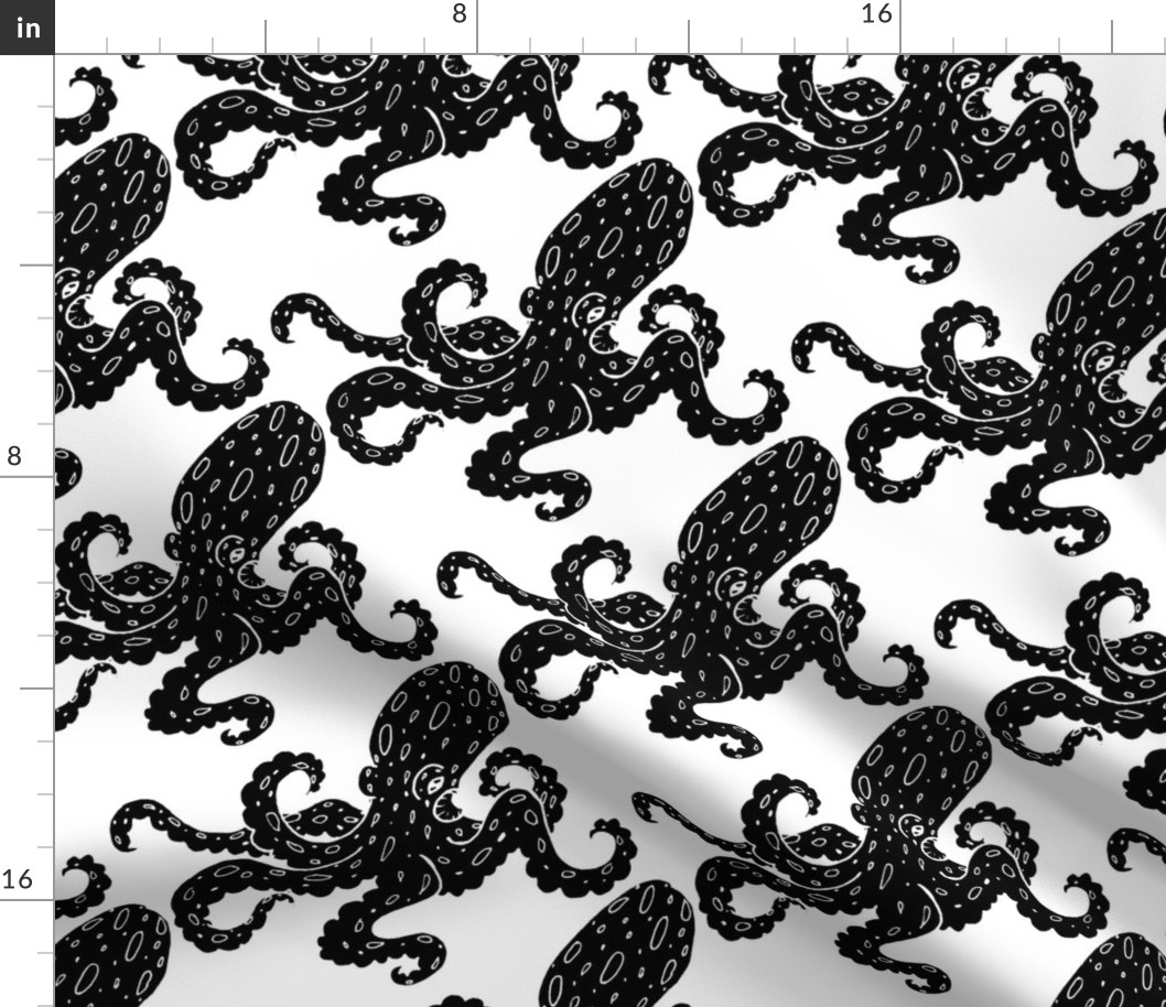 Black and White Octopus