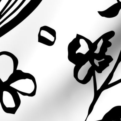 Black & White Flowers