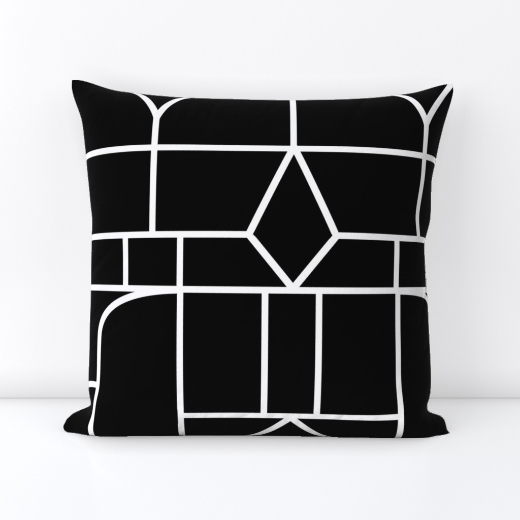 Art Deco Black and White Jumbo Wallpaper