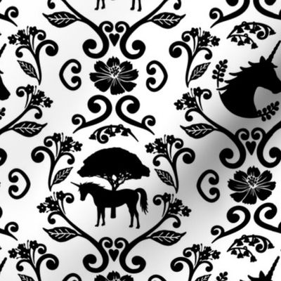 Unicorn Damask (Large Scale) 