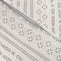 Mud cloth ivory grey medium