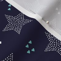 Christmas stars light dreamy winter night love blue navy